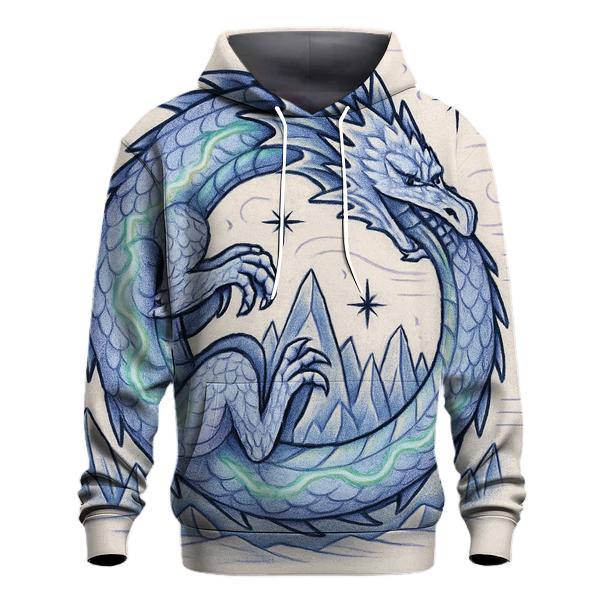 Ouroboros Glacier Ring With Aurora Veins printed hoodies