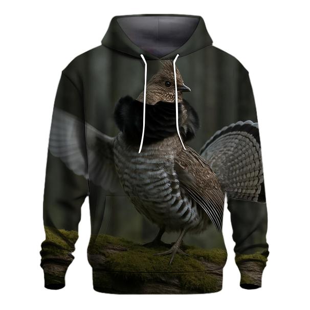 Boreal Drumming Ruffed Grouse premium hoodies