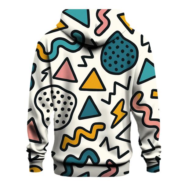 Memphis Sticker Scatter Party embroidered hoodies