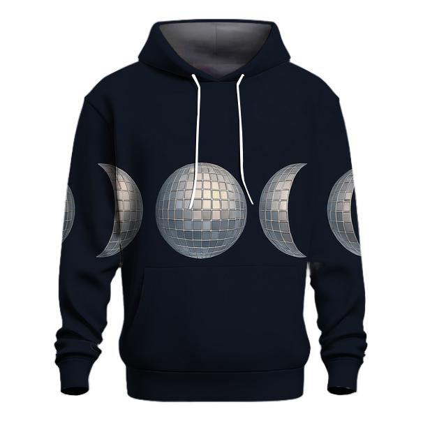 Disco Ball Moon Phases lightweight hoodies