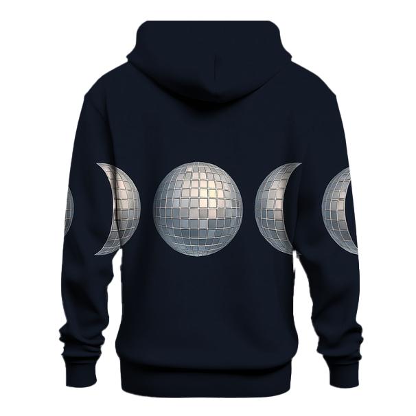Disco Ball Moon Phases lightweight hoodies