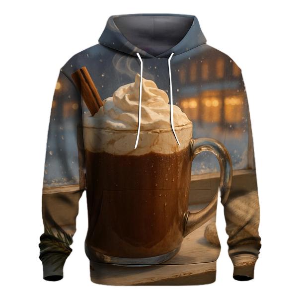 Hot Cocoa On The Winter Windowsill heavyweight hoodies
