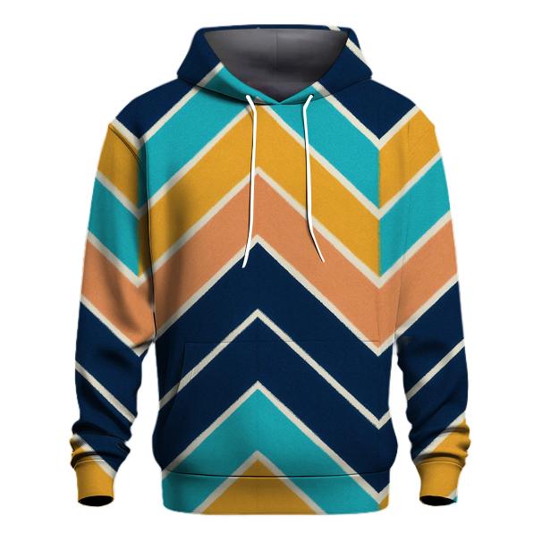 Accordion Chevron Meteor Trails graphic hoodies
