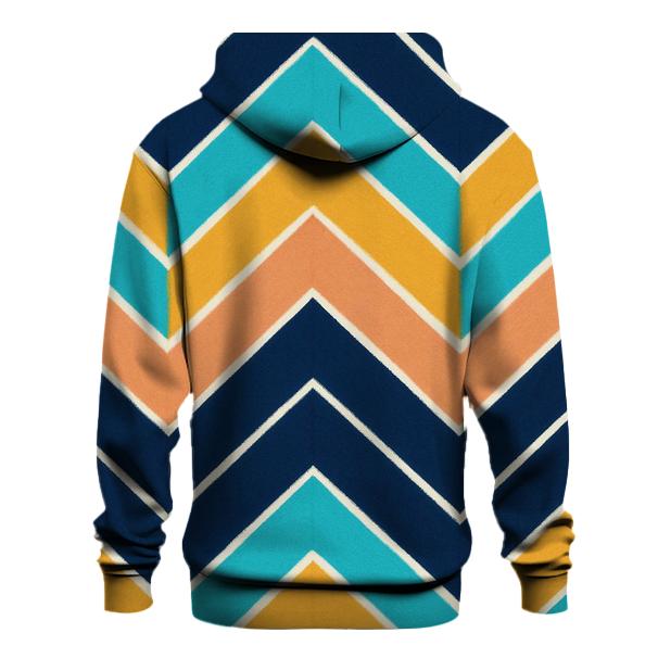 Accordion Chevron Meteor Trails graphic hoodies
