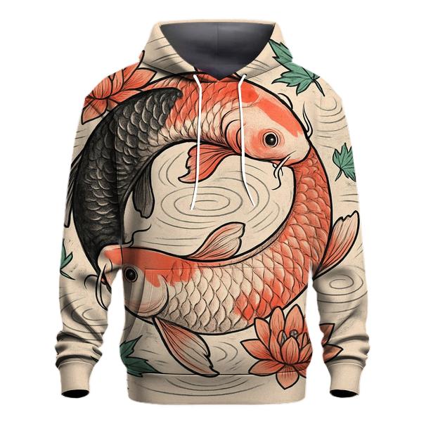Ouroboros Koi Spiral In Still Water hoodie trends