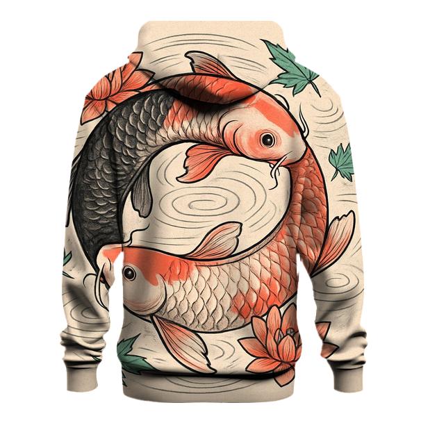 Ouroboros Koi Spiral In Still Water hoodie trends