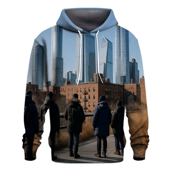 High Line Winter Noon Through New Hudson Yards Towers pullover hoodies