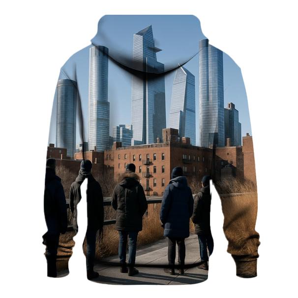 High Line Winter Noon Through New Hudson Yards Towers pullover hoodies