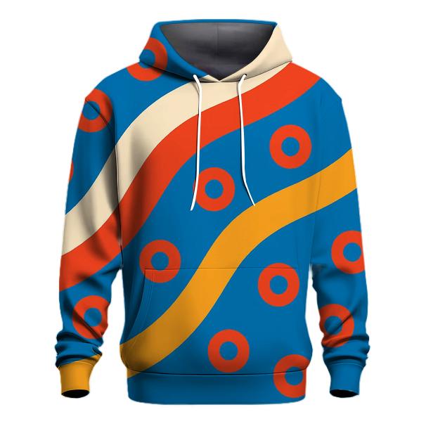 Roller Rink Stripe Waves hoodie styles