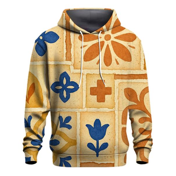 Sunlit Ceramic Tile Collage hoodie trends