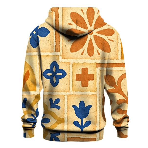 Sunlit Ceramic Tile Collage hoodie trends