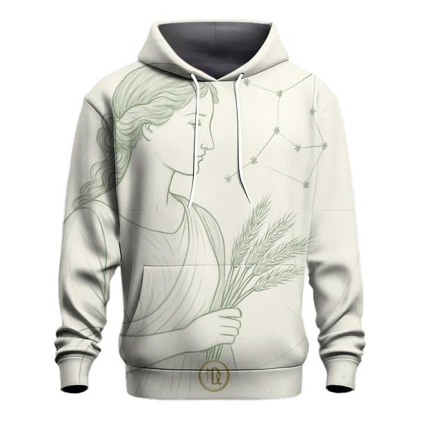 Virgo Harvest Maiden Celestial Grid premium hoodies
