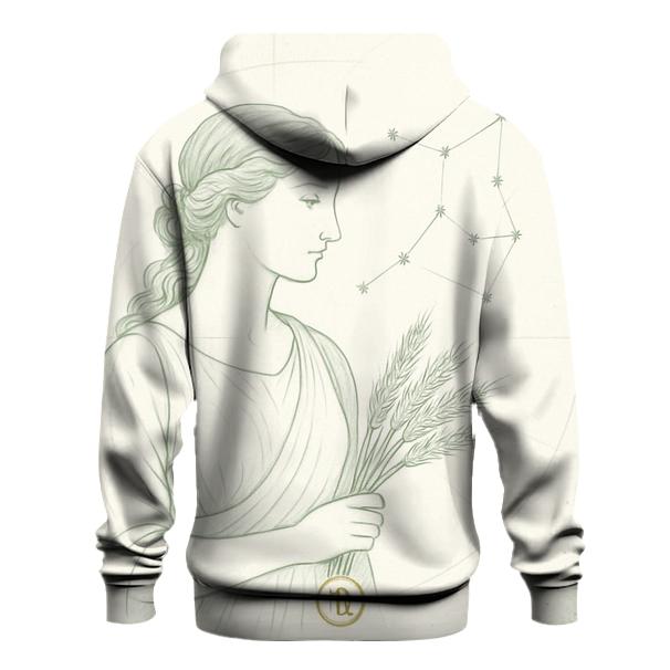 Virgo Harvest Maiden Celestial Grid premium hoodies