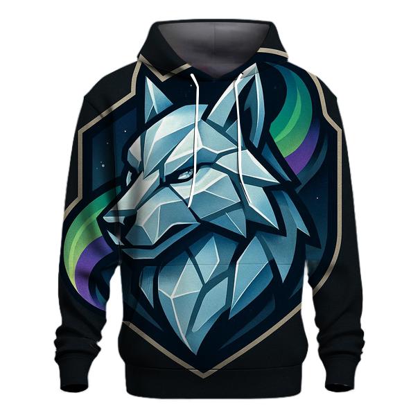 Aurora Ice Wolf Emblem heavyweight hoodies