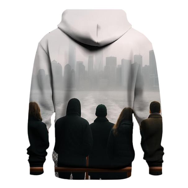 Staten Island Ferry Fog Reveal Of Downtown printed hoodies