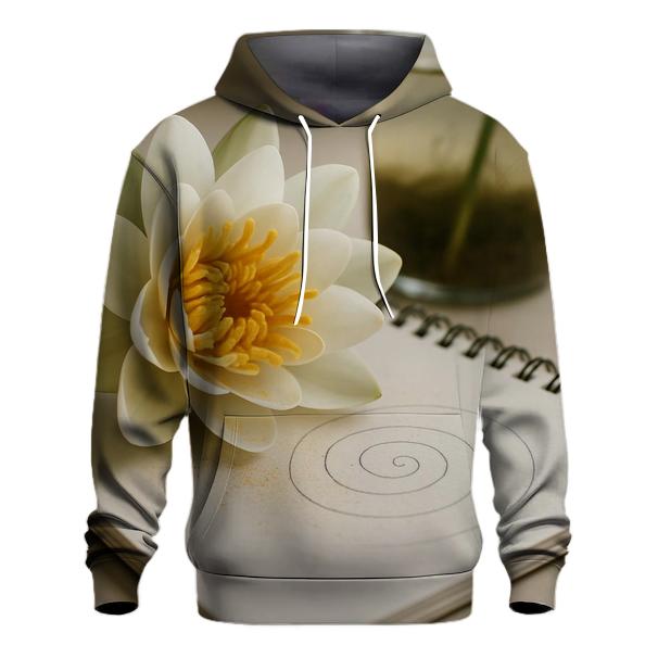 Water Lily Pollen Spiral On A Botanist Notebook hoodie designs