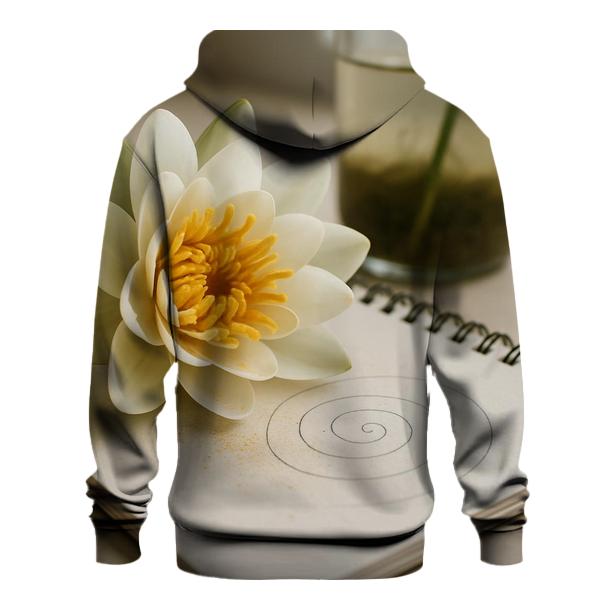 Water Lily Pollen Spiral On A Botanist Notebook hoodie designs