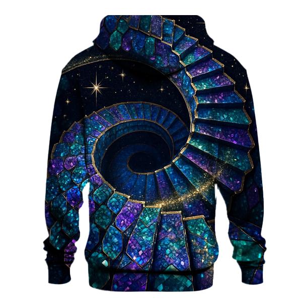 Jewel Tone Sequin Spiral Stair pullover hoodies