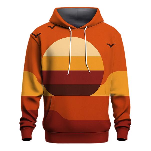 Sunset Horizon Gradient Blocks designer hoodies