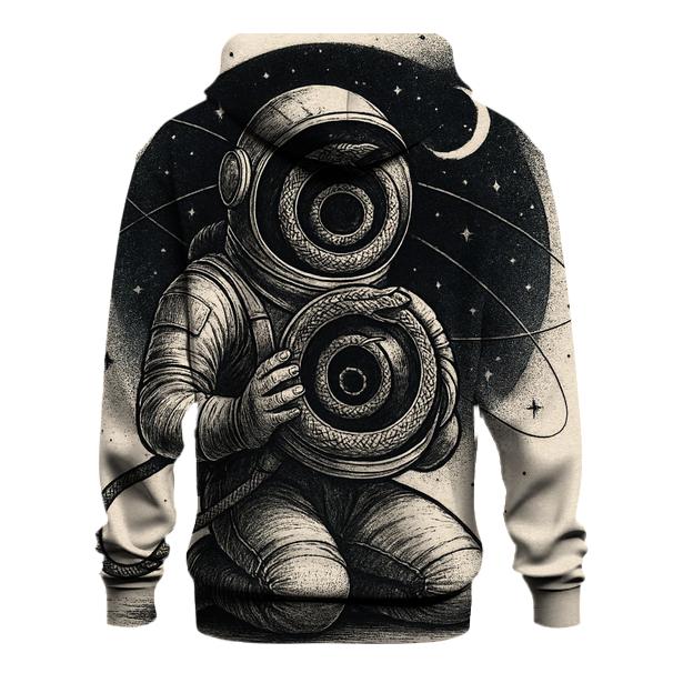 Ouroboros Astronaut Helmet Reflection Loop custom hoodies