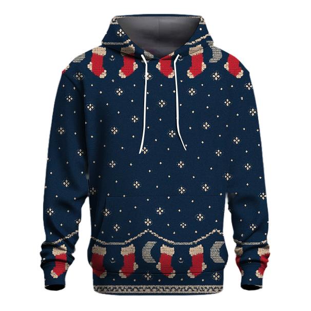 Stocking Moon Phase Border Design zip-up hoodies