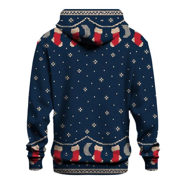 Stocking Moon Phase Border Design zip-up hoodies
