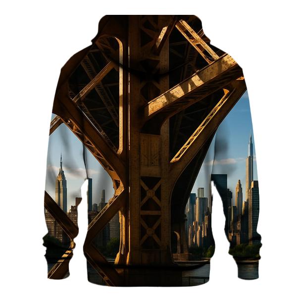Queensboro Bridge Undercarriage Framing Midtown printed hoodies