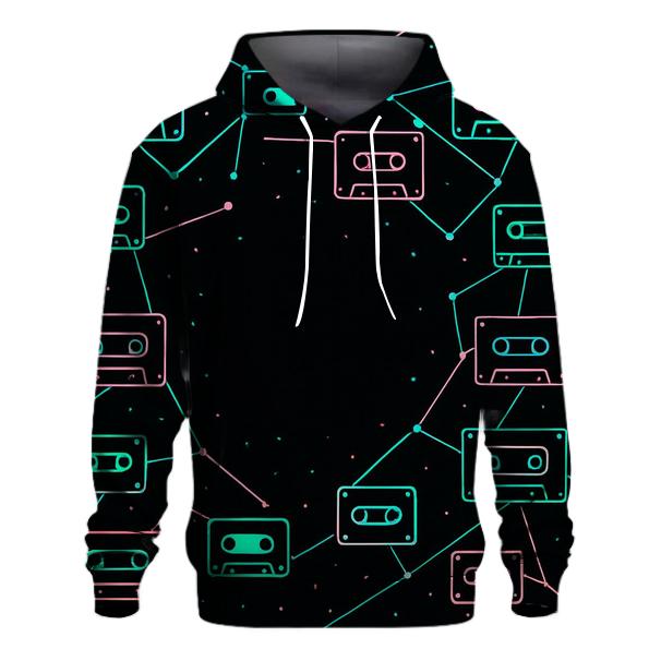 Neon Constellation Cassette Map designer hoodies
