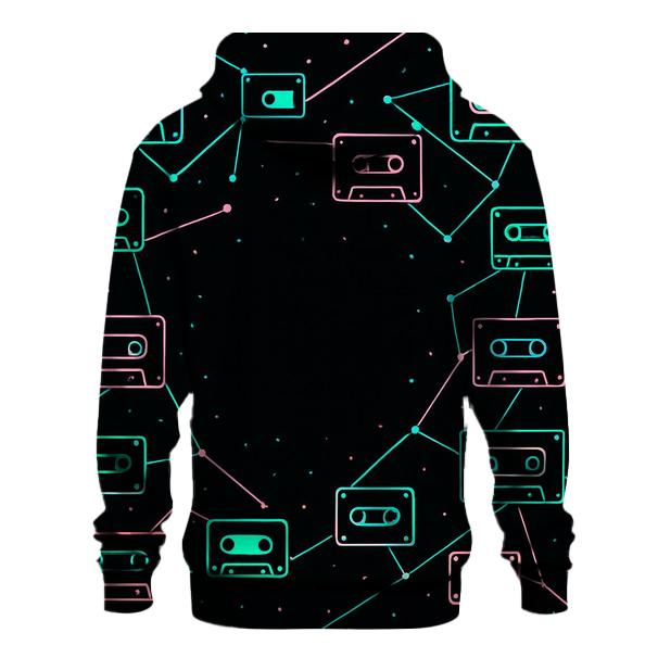 Neon Constellation Cassette Map designer hoodies