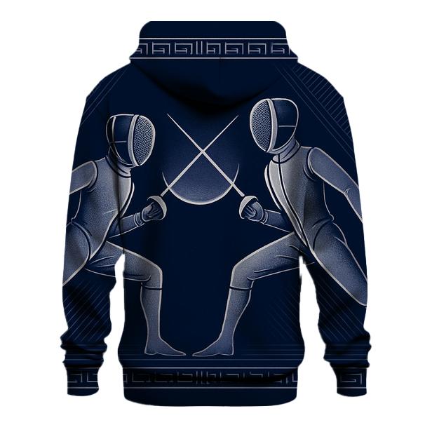 Fencing Moonlit Parry Lines premium hoodies