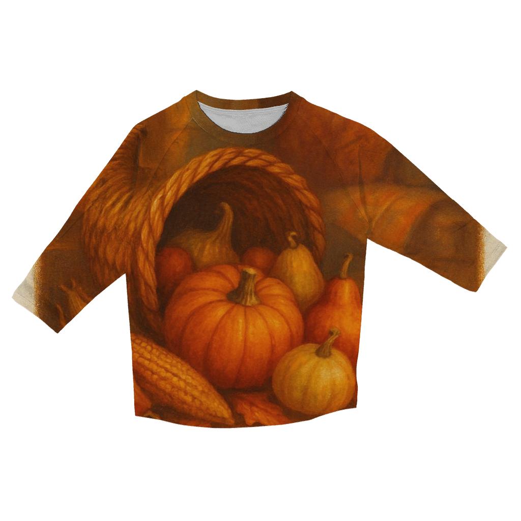Candlelit Cornucopia Hearth casual three quarter sleeve shirts