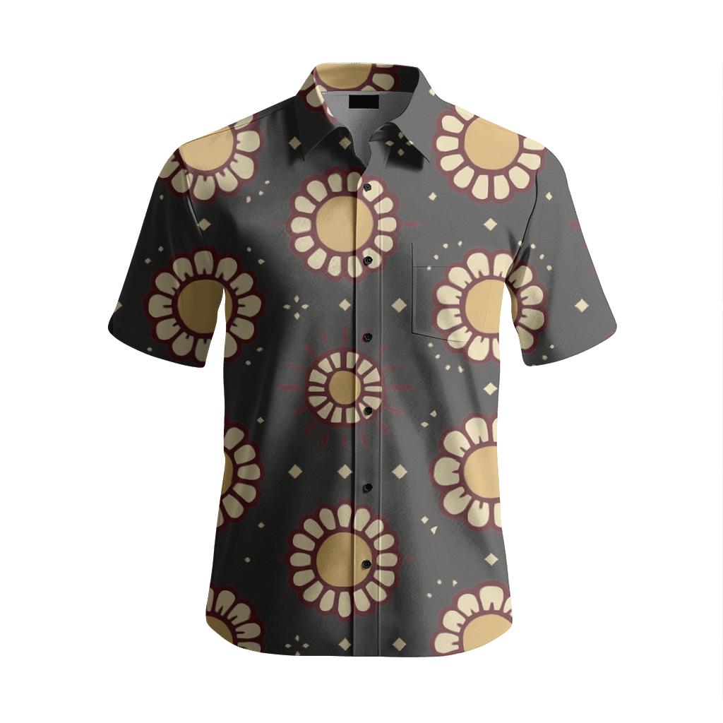 Solar Flare Medallion Tilework designer stitched shirts