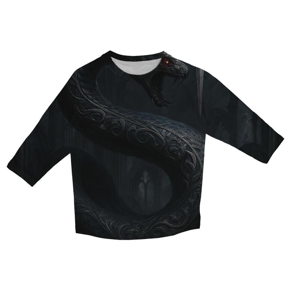 Serpent Of The Cathedral Ruins designer 3/4 sleeve blouses