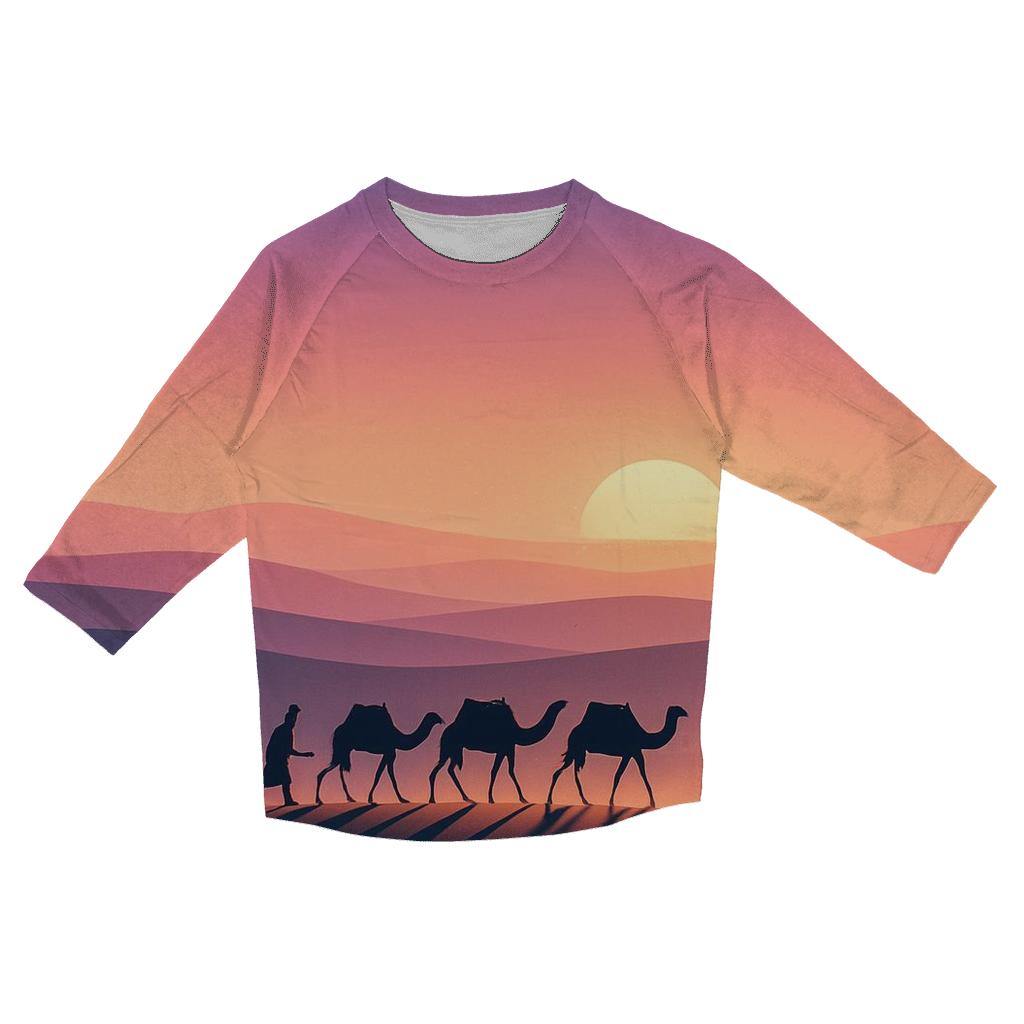 Lavender Dune Mirage Caravan trendy 3/4 sleeve tops