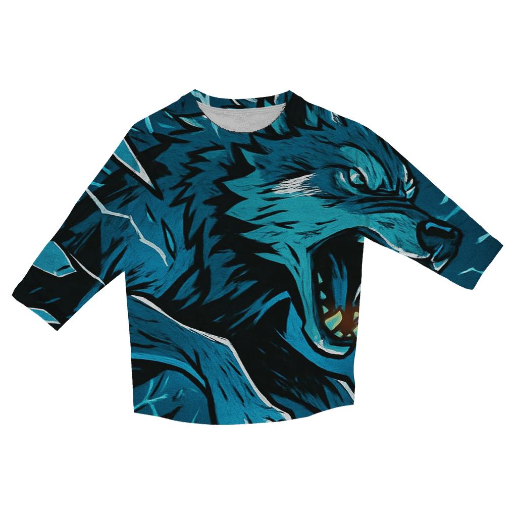 Shattered Glass Storm Wolf personalized 3/4 sleeve tees