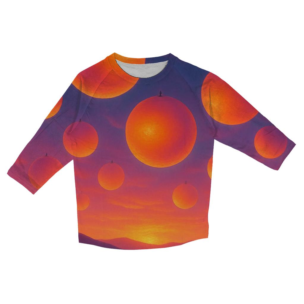 Neon Orchard Sundown Drift casual three quarter sleeve shirts
