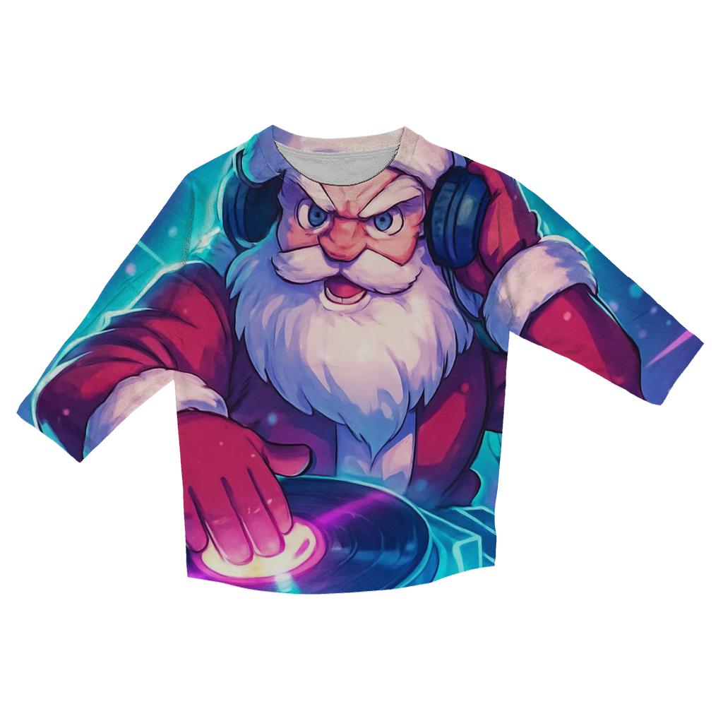 Santa DJ Frostwave custom 3/4 sleeve shirts