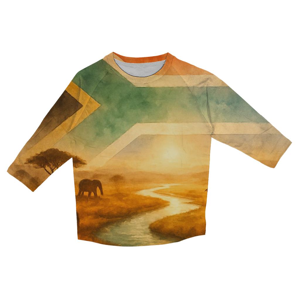 Emerald Gold Savanna Of South Africa cotton quarter sleeve shirts