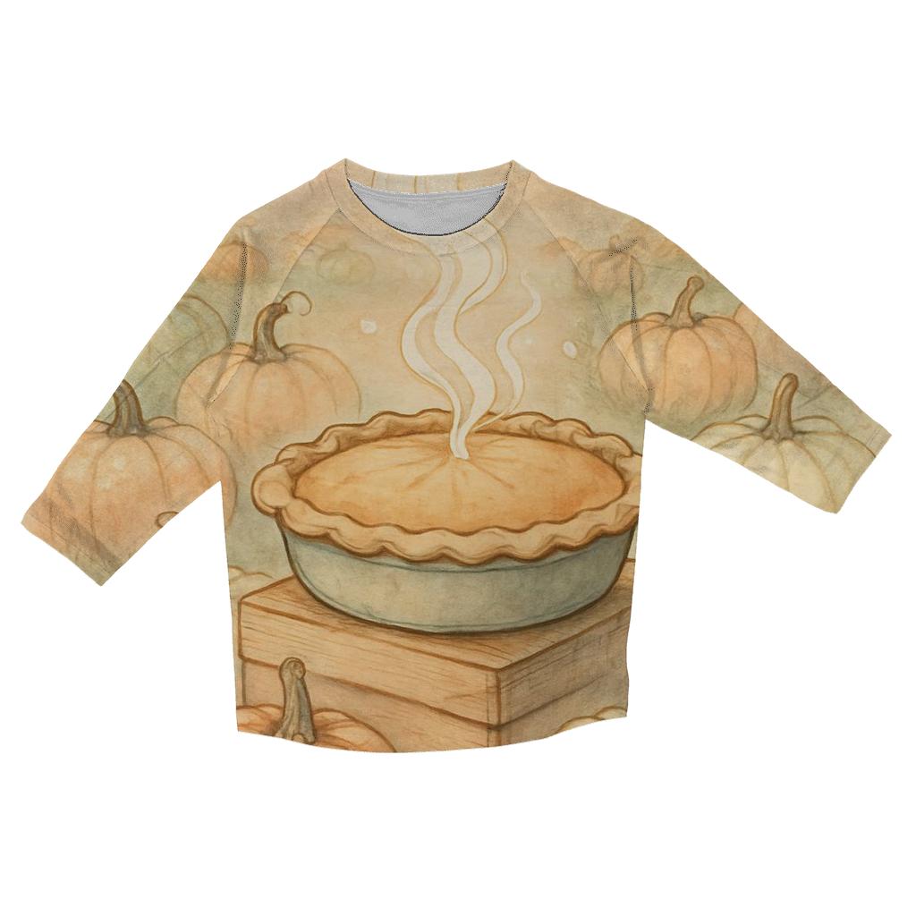 Pumpkin Patch Pie Steam Glow designer 3/4 sleeve blouses