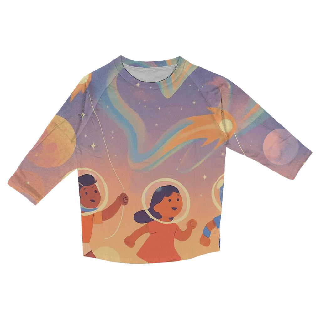 Comet Kite Festival On The Cloud Planet fashion 3/4 sleeve shirts