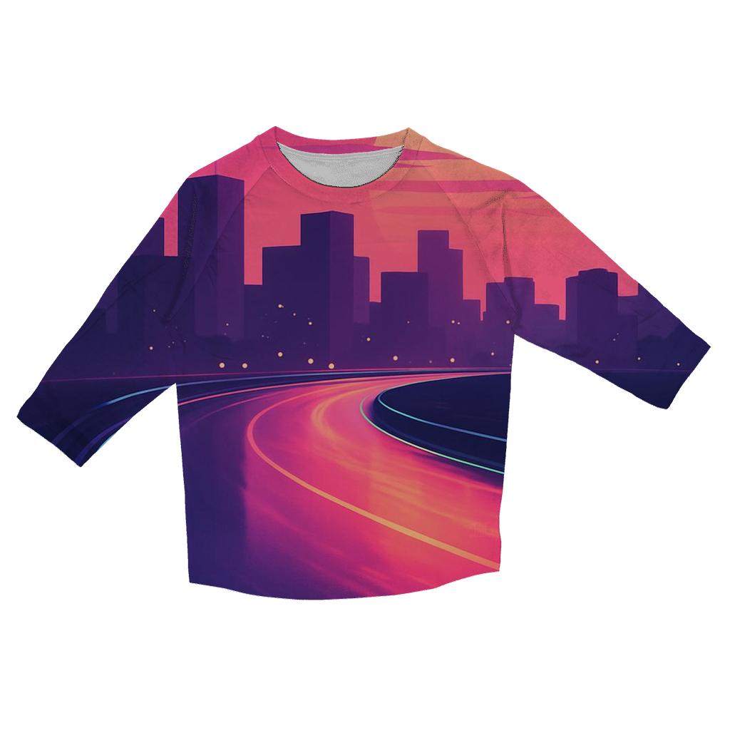 Vapor Skyline Afterglow Raceway designer 3/4 sleeve blouses