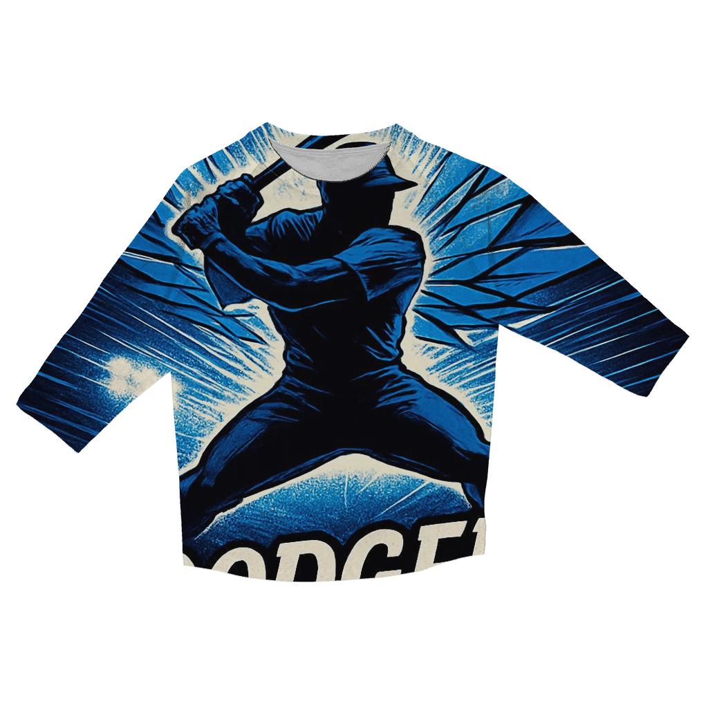 Midnight Batter Silhouette With Winged Speed fashion 3/4 sleeve shirts