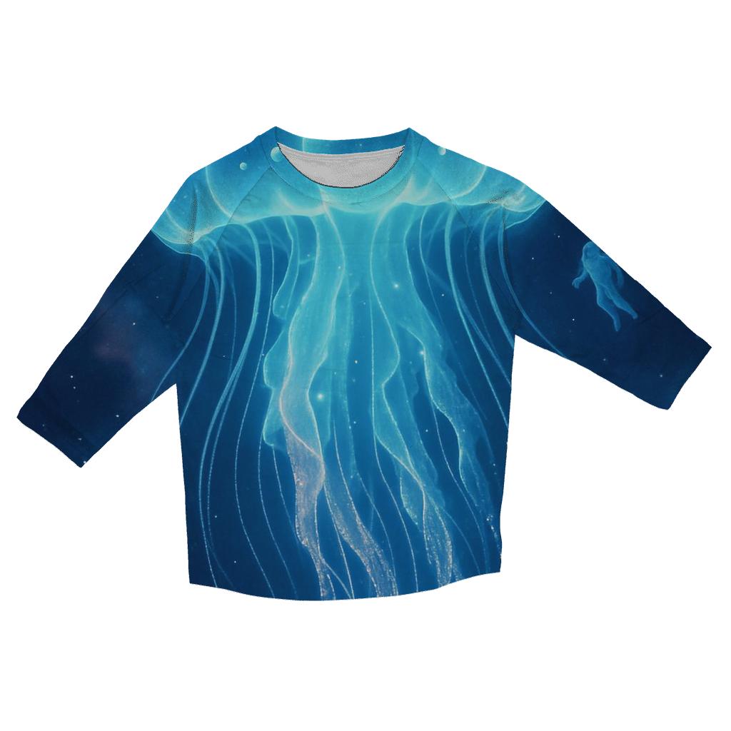 Quantum Jellyfish Nebula Drift trendy 3/4 sleeve tops