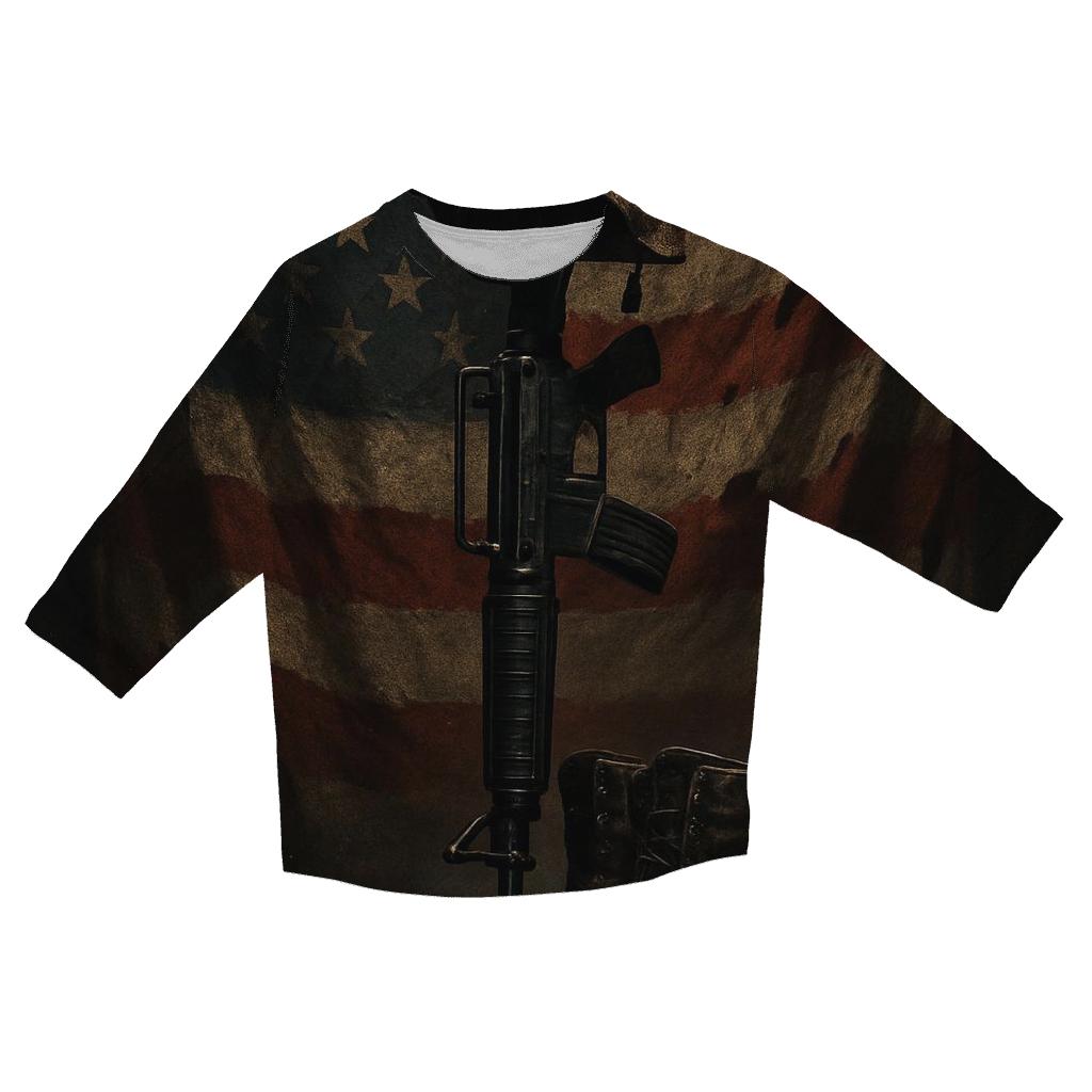 Steel And Stars Battlefield Cross Tribute custom 3/4 sleeve shirts
