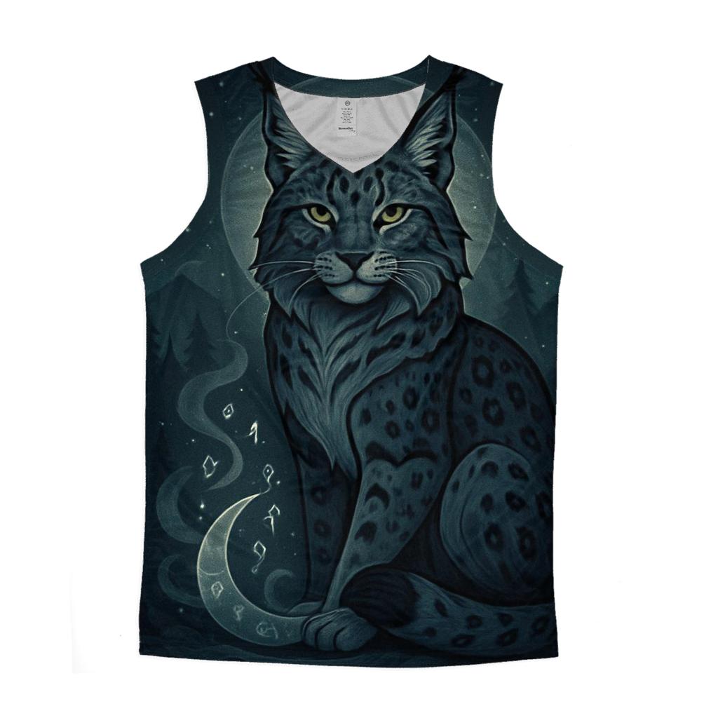 Moonlit Rune Guardian Lynx designer workout tanks