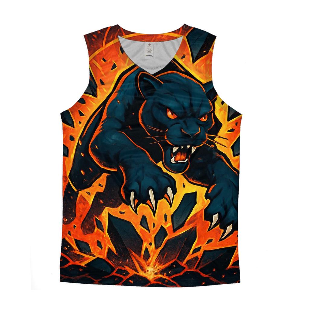 Volcanic Glass Panther Cat stylish racerback tanks