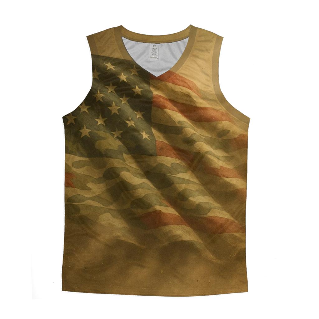 Desert Camo Flag Phantom personalized athletic tanks