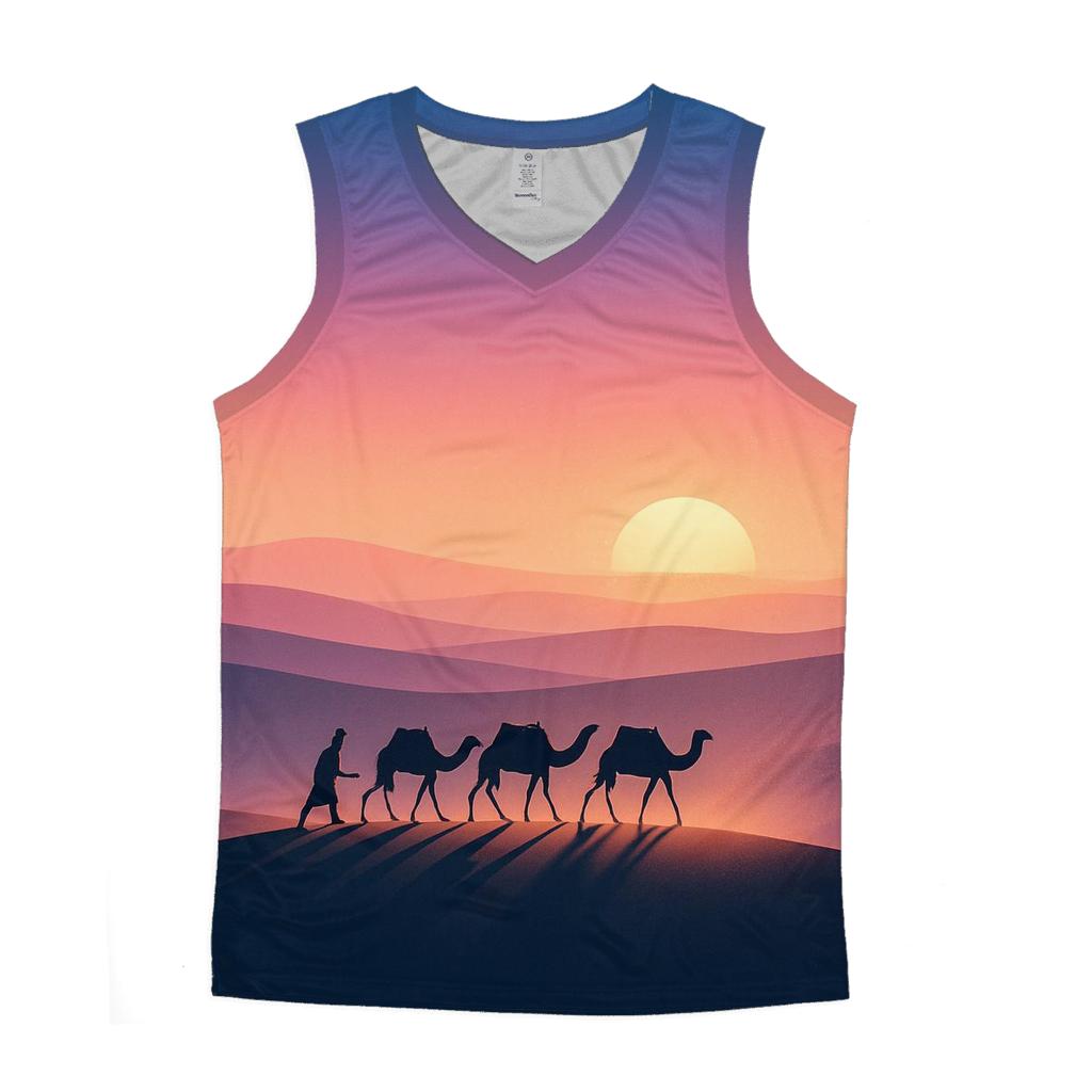 Lavender Dune Mirage Caravan sports performance tank tops