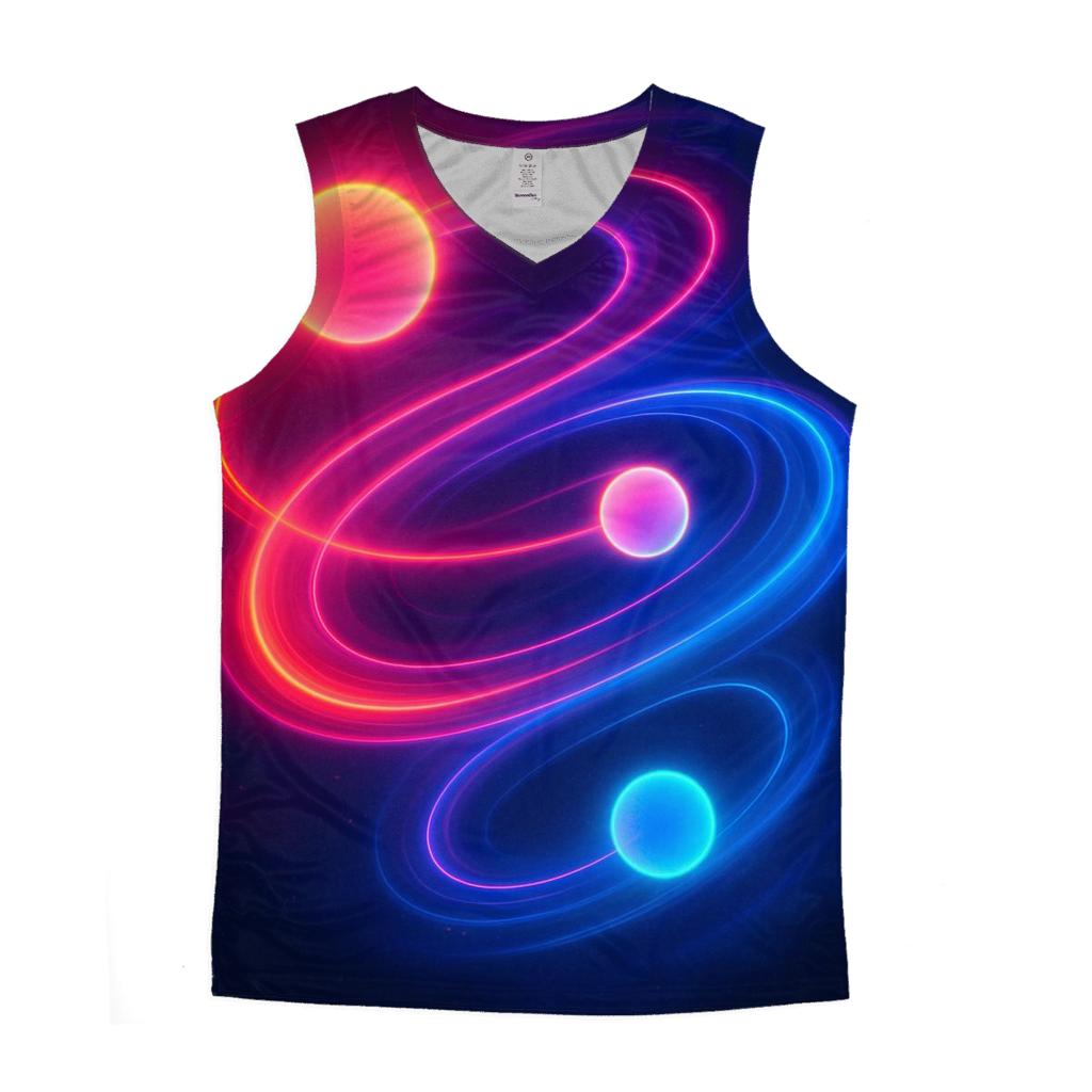 Neon Orbit Playground designer workout tanks