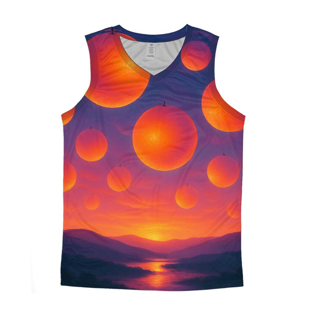 Neon Orchard Sundown Drift trendy fitted tank tops